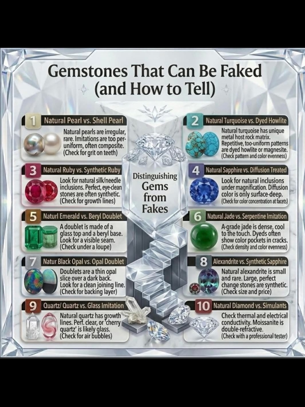 GREAT INFORMATIVE WAY TO TELL IF YOUR STONES ARE REAL!